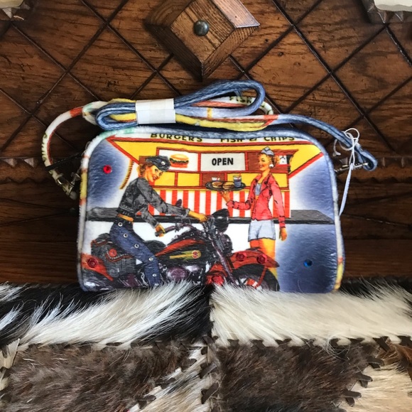NWT CROSS BODY OR CLUTCH MOTORCYCLE BAG - Picture 4 of 4